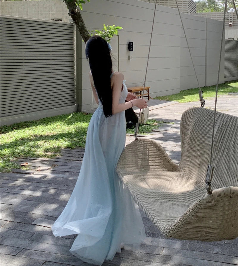Iridia Light Blue Ethereal Fairy Dress