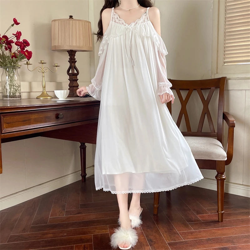 Moonbeam Lover Angelcore Aesthetic Nightgown
