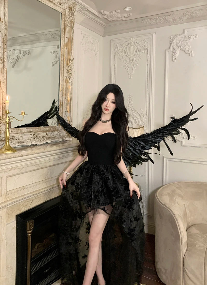 Haunting Flowers Dark Romantic Goth Dress