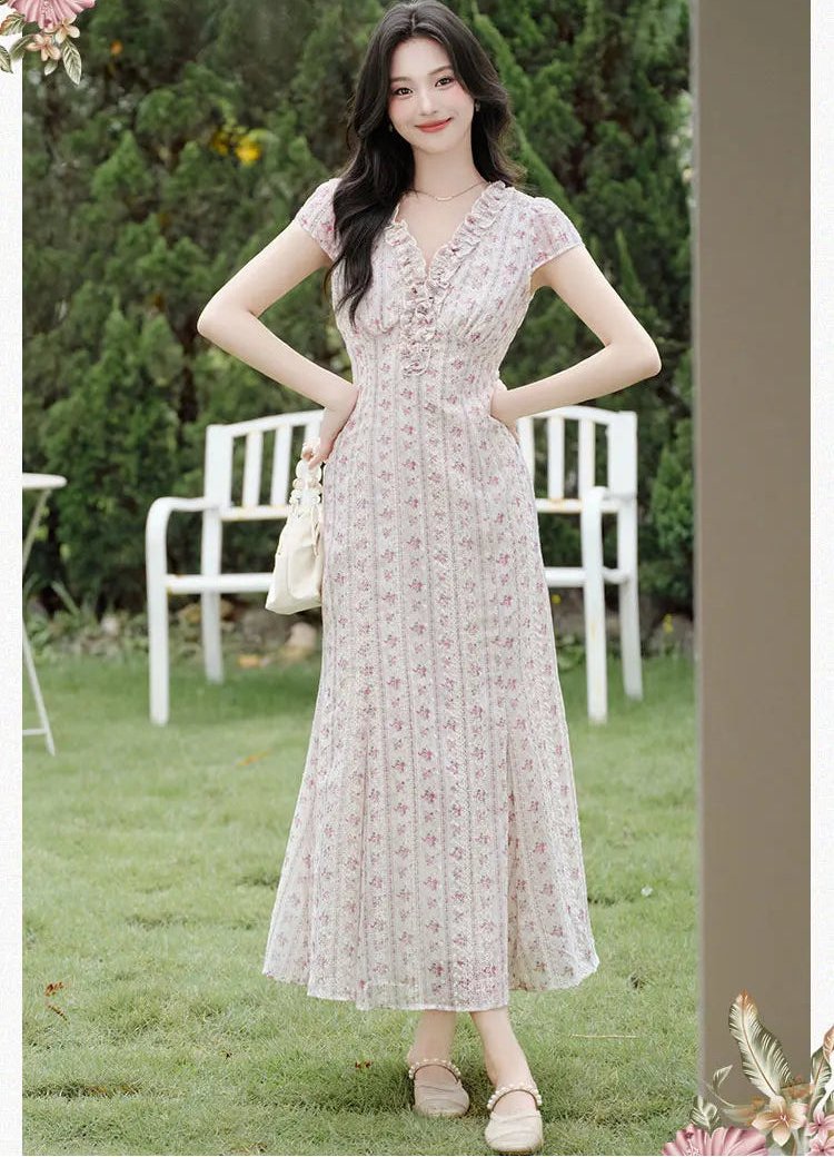 Alina Shabby Chic Embroidered Spring Dress