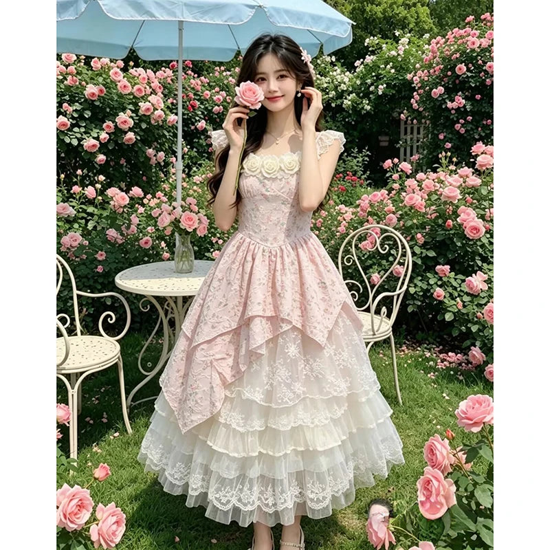 Garden Rose Shabby Chic Coquette Dress