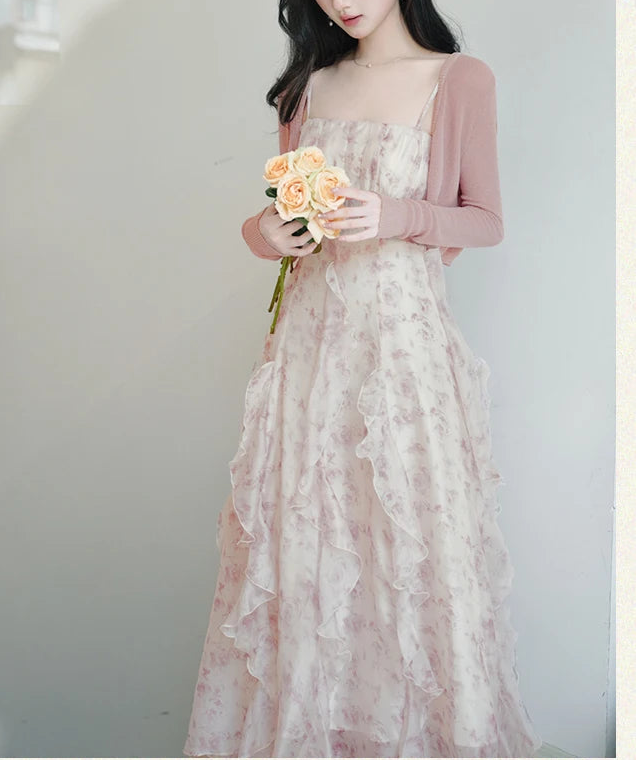 Feather Lily Romantic Spring Fairy Dress