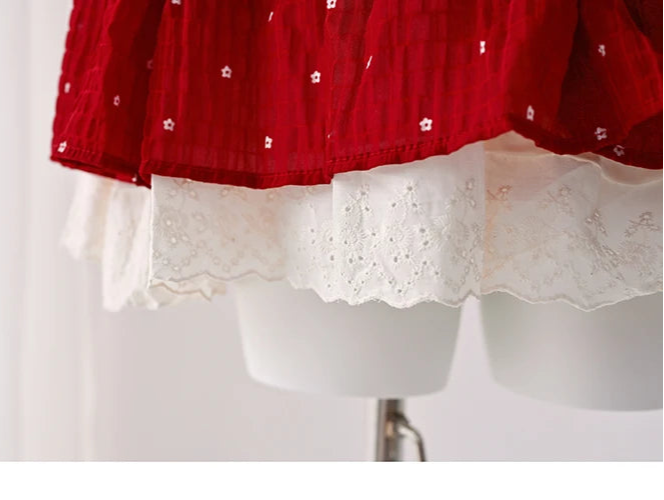 Rosa Red Cottagecore Dress