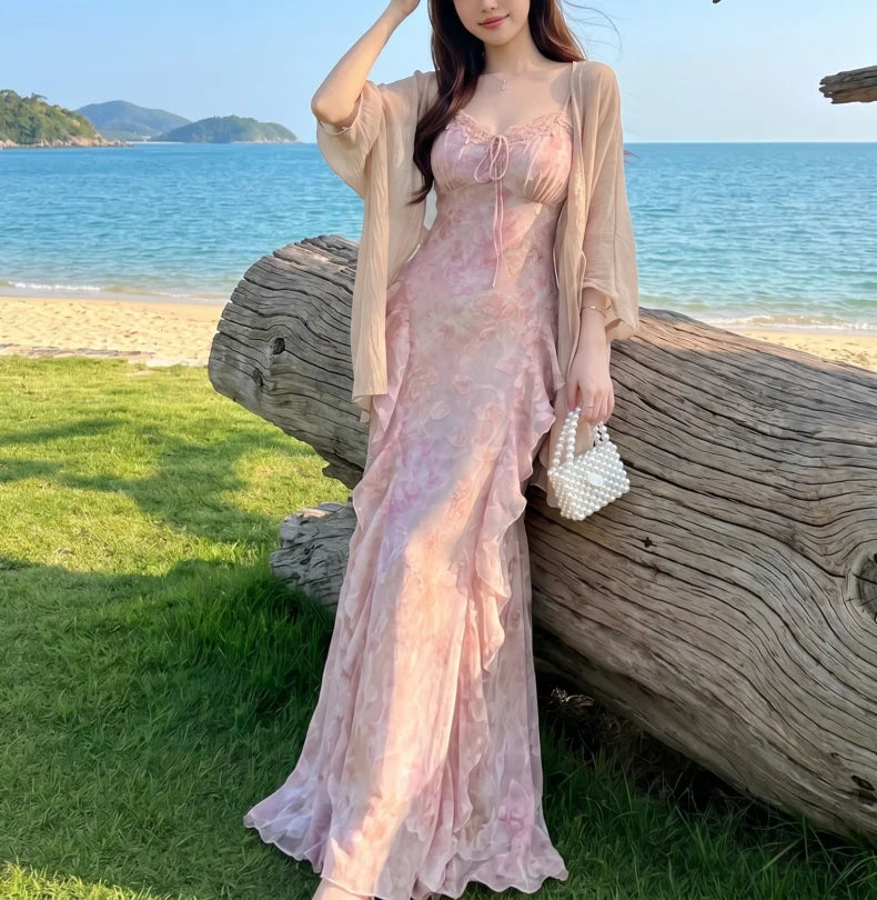 Cherry Blossoms Pink Coquette Fairy Dress