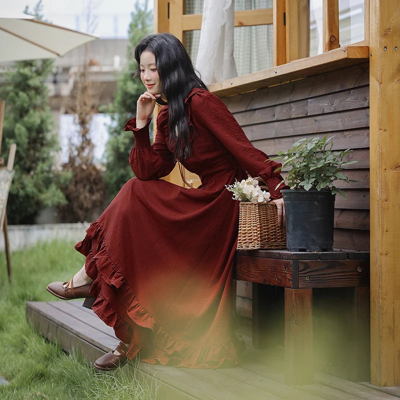 Fall Cottagecore Dress Autumn cottagecore dresses Fall Cottagecore Dress Autumn cottagecore dresses