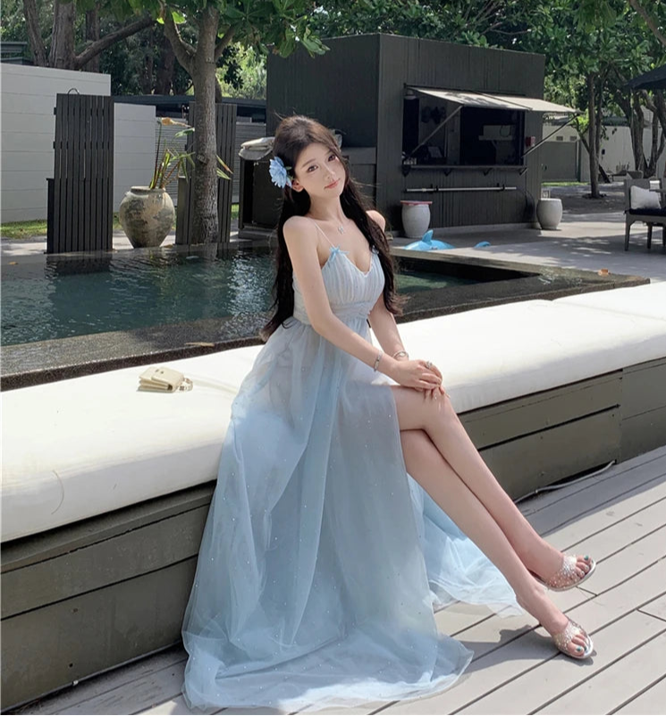 Iridia Light Blue Ethereal Fairy Dress