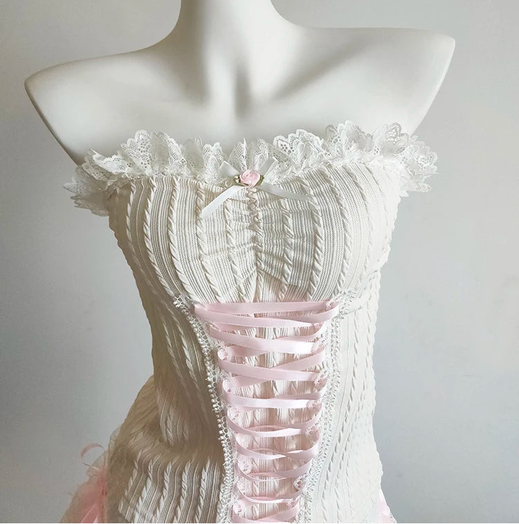 Coquette Lace-Up Tube Top