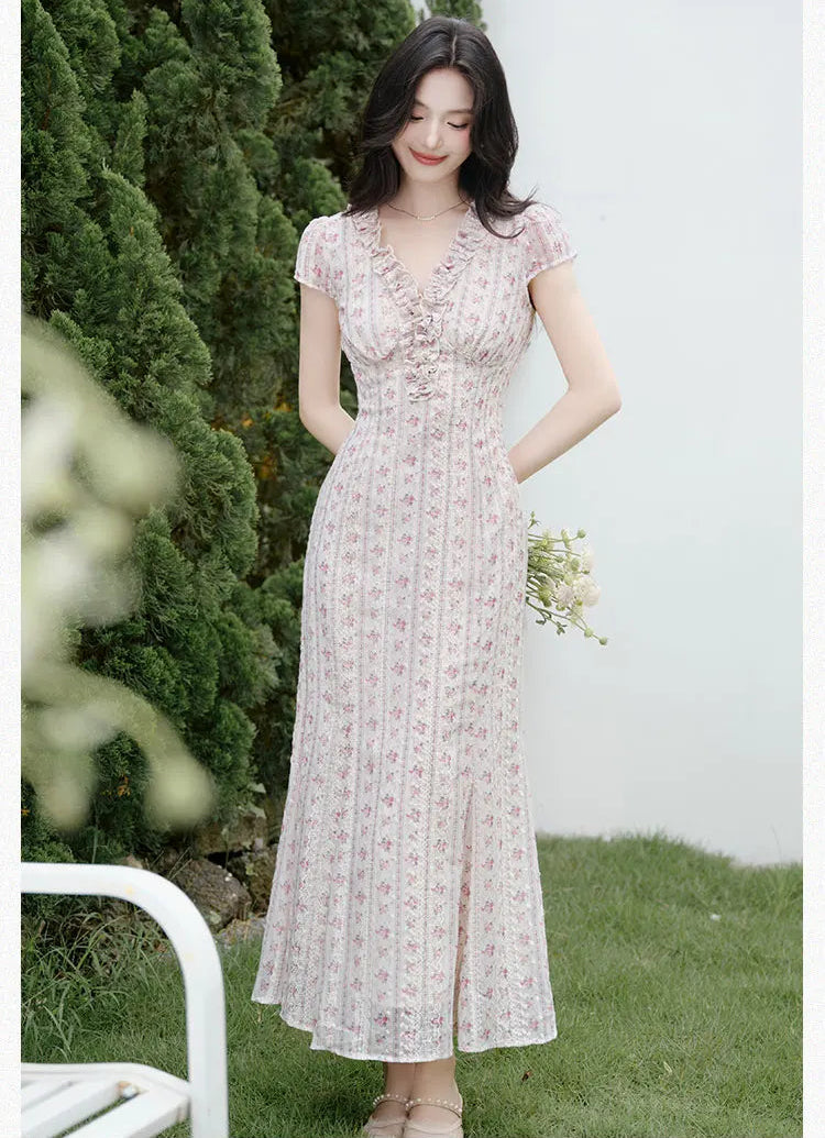 Alina Shabby Chic Embroidered Spring Dress