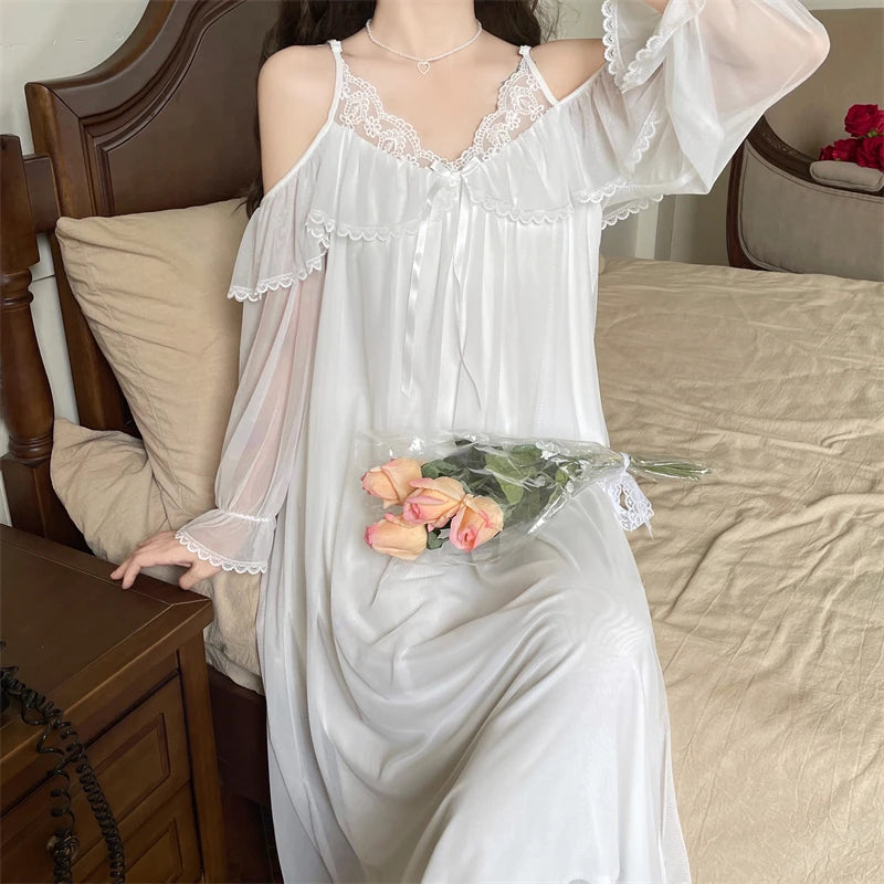 Moonbeam Lover Angelcore Aesthetic Nightgown