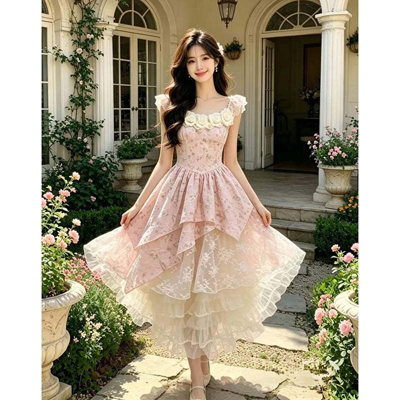 Garden Rose Shabby Chic Coquette Dress