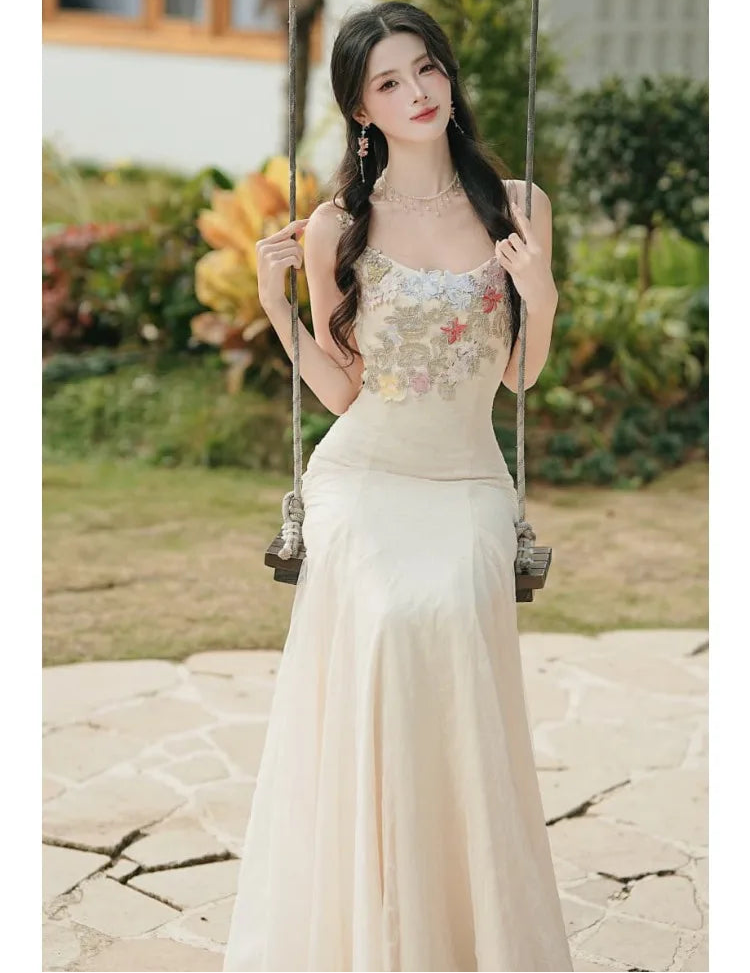 Flower Applique Coquette Fairy Dress