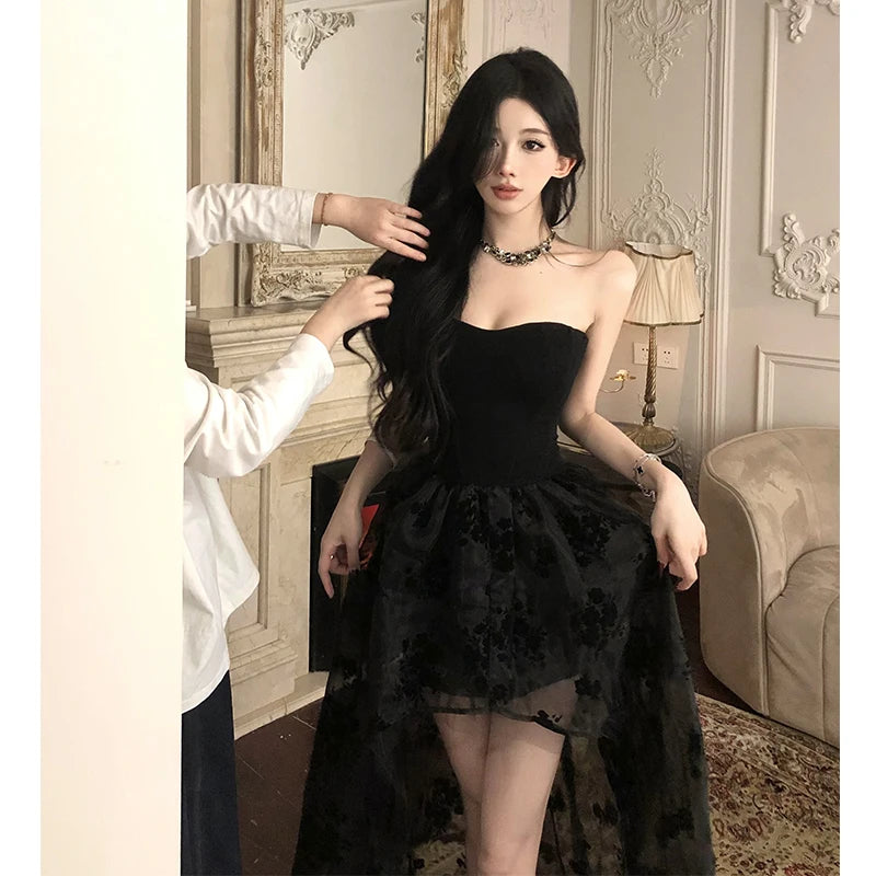 Haunting Flowers Dark Romantic Goth Dress