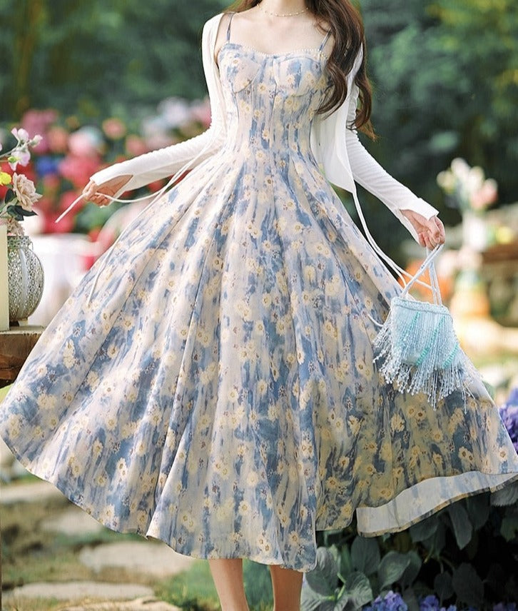 Margarita 50s Pastel Flower Vintage-Style Princess Dress