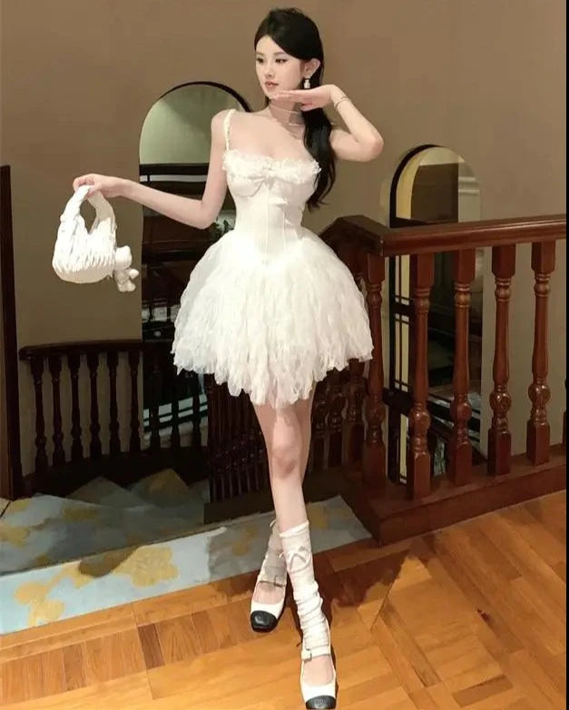 Summer Lilly White Coquette Balletcore Dress