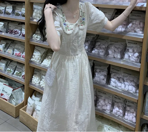 Mora Embroidered Cottagecore Dress