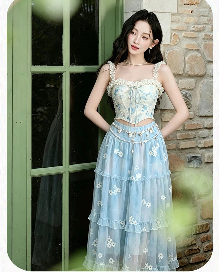 Aphrodite Aura Ethereal Essence Fairycore Princess 2-Piece Set