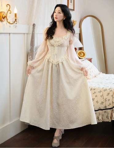 Aurora Romantic Royalcore Corset Dress