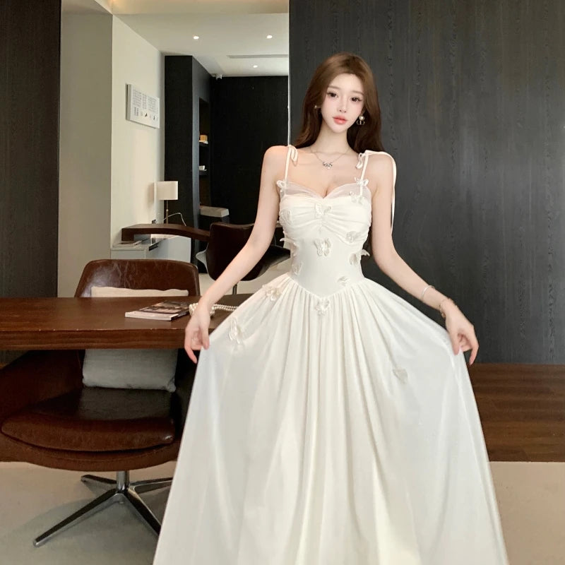 Butterfly Decorated Fairy Dress white butterfly dress fairycore aesthetic Butterfly Decorated Fairy Dress white butterfly dress fairycore aesthetic
