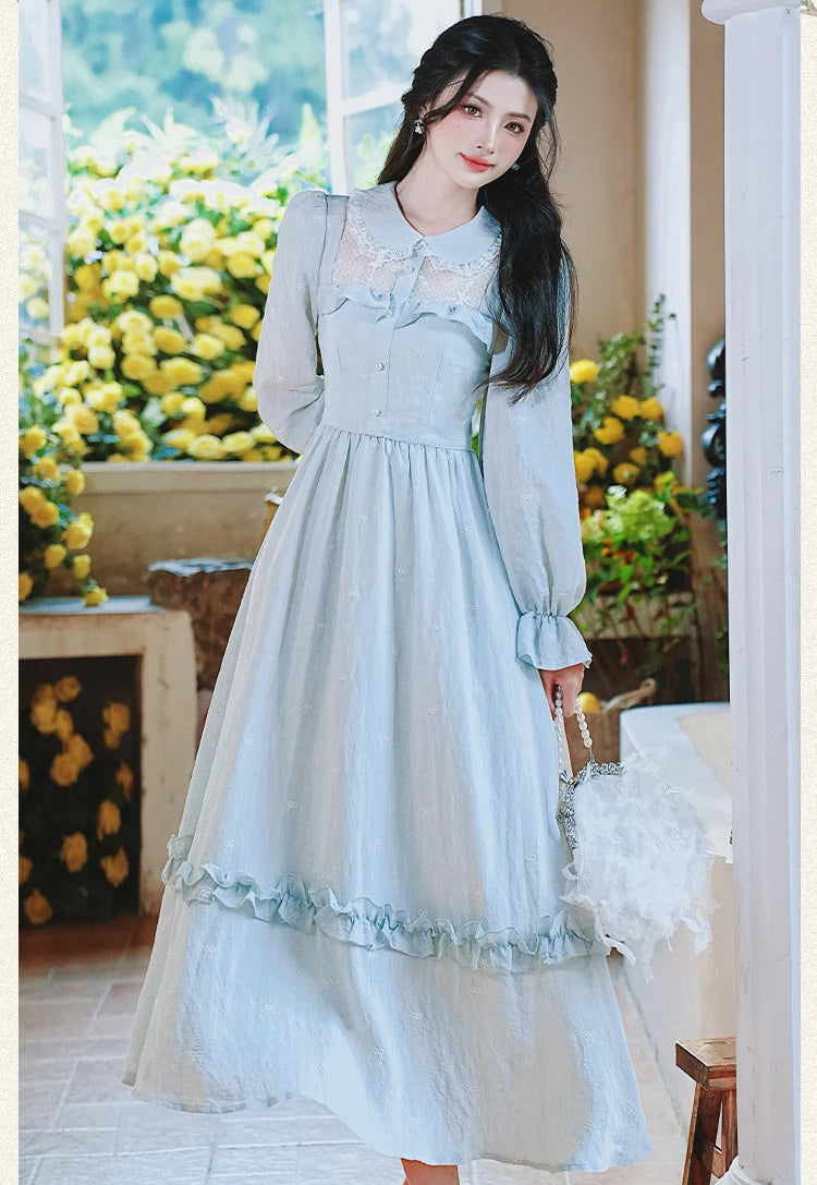 Alice Light Blue Victorian-Inspired Dress