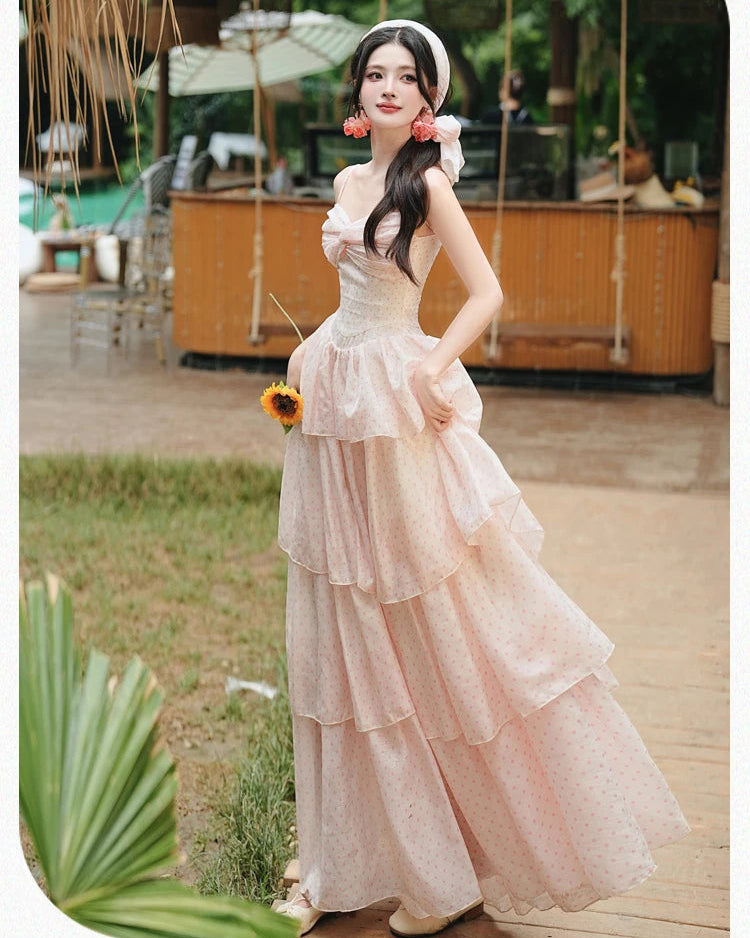 Ethereal Fairycore Princess Dress - Pastel Coquette Aesthetic Gown