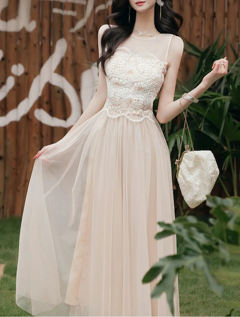Cozy Bloom Ethereal Lace Fairy Dress