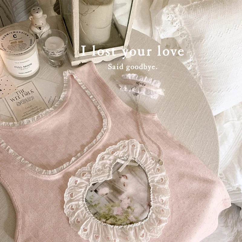 Sweet Heart Applique Coquette Top