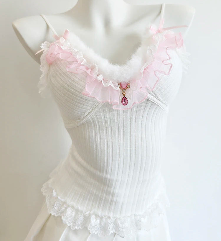 Coquette Top+Choker 2-Piece Kawaii Princess Set