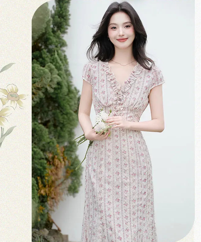 Alina Shabby Chic Embroidered Spring Dress