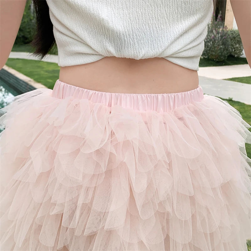 Day-Beam Coquette Mini Skirt