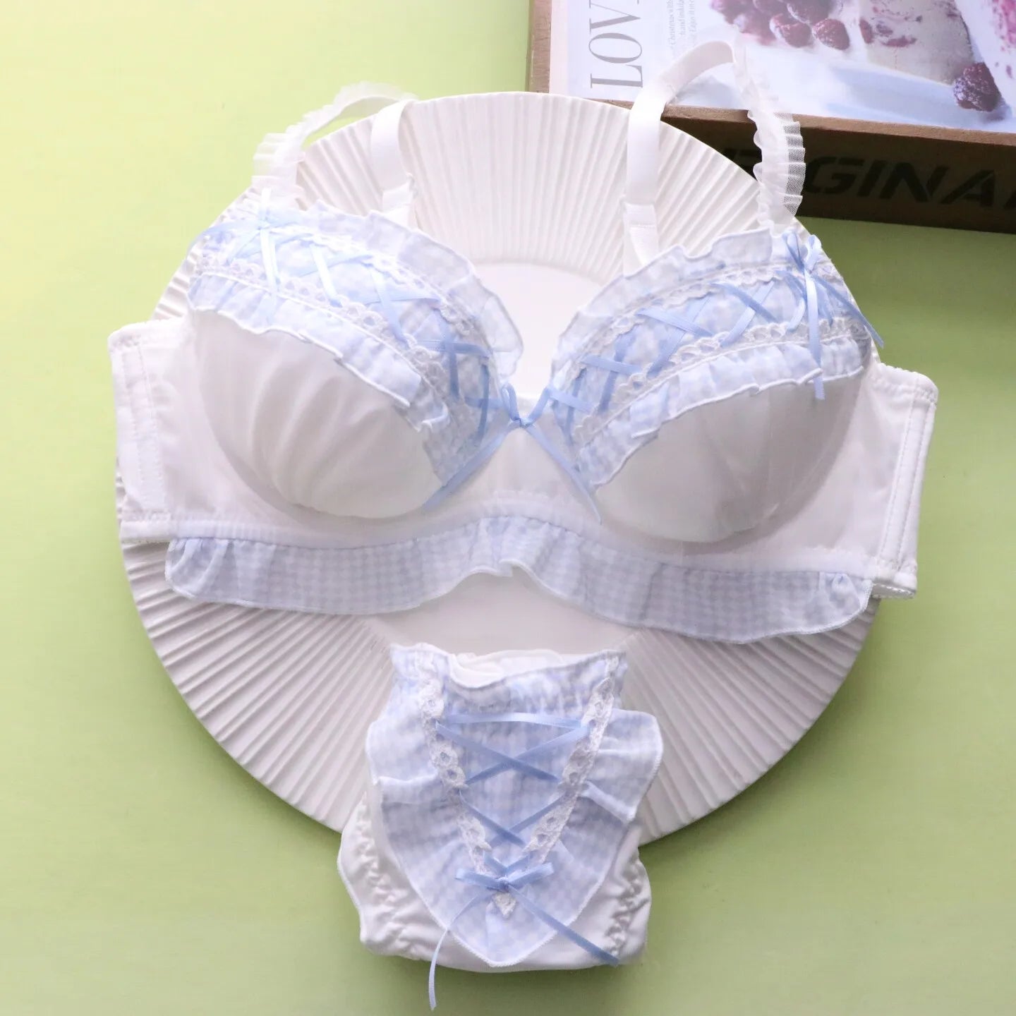 Sugar Ribbon Coquette Japanese-Kawaii-Style Lingerie Set