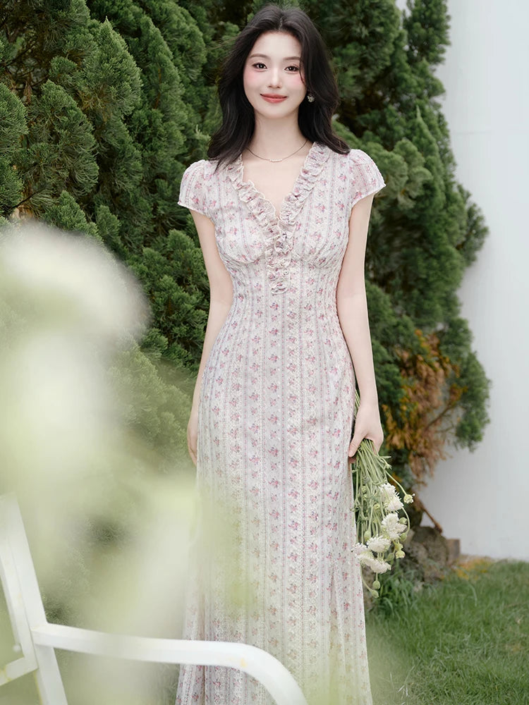 Alina Shabby Chic Embroidered Spring Dress