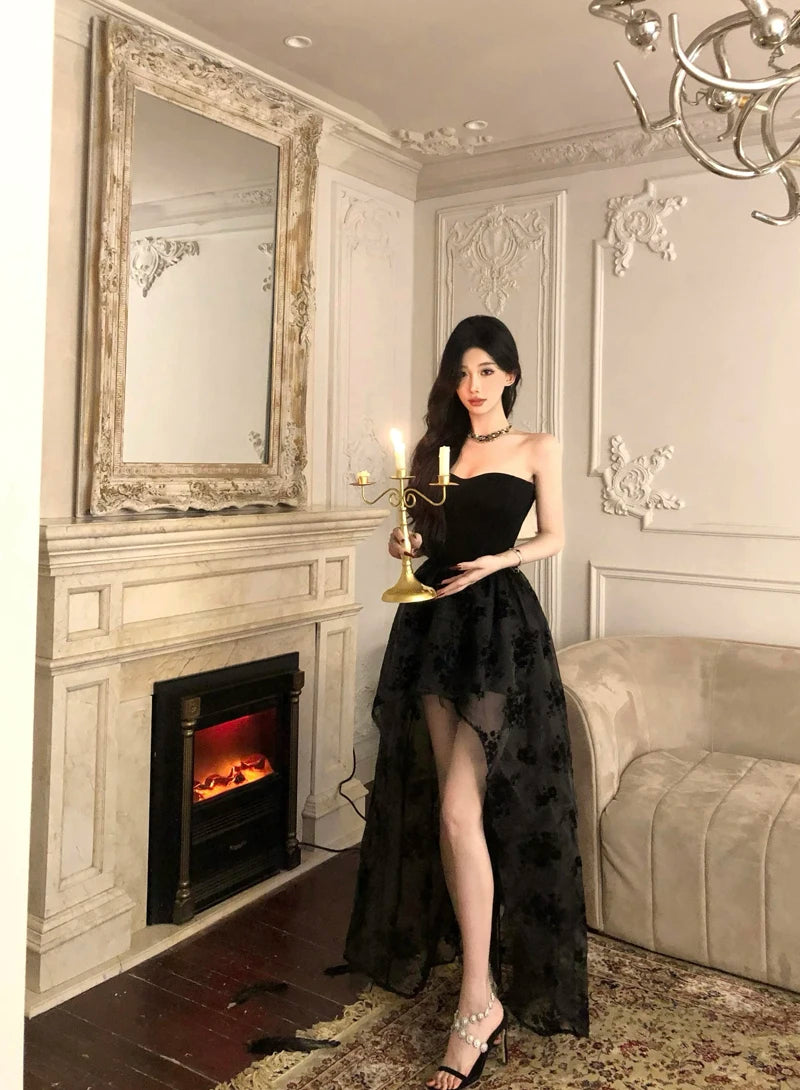 Haunting Flowers Dark Romantic Goth Dress