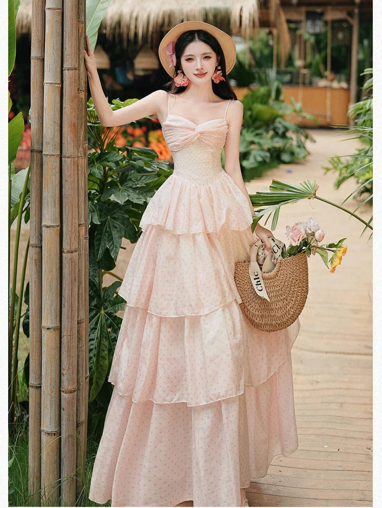 Ethereal Fairycore Princess Dress - Pastel Coquette Aesthetic Gown