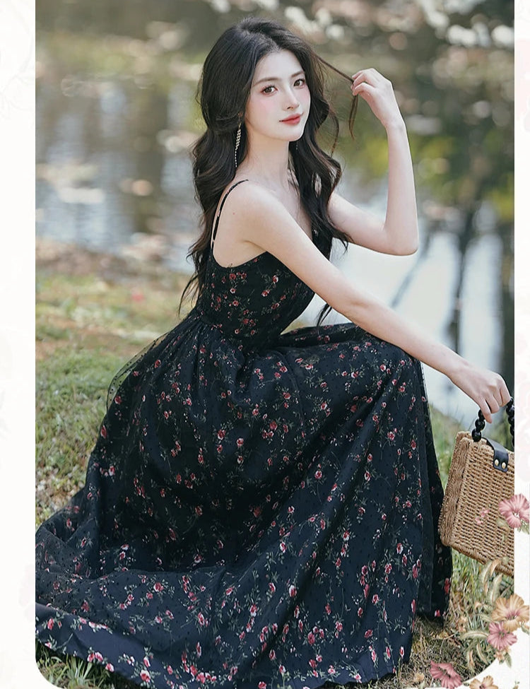 Floriana Dark Cottagecore Dress