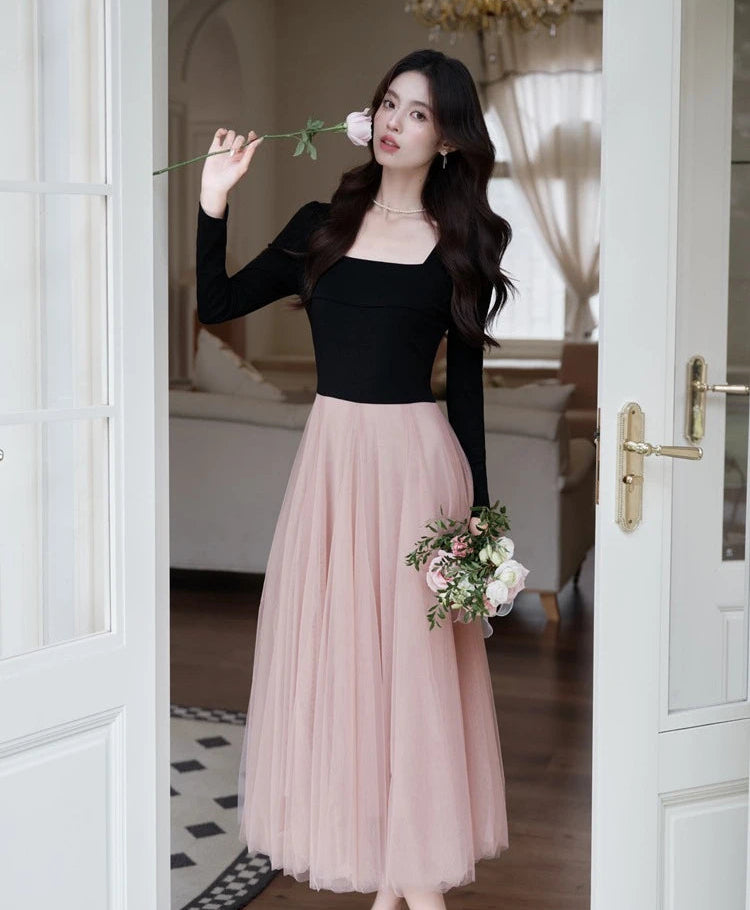 Petal Shadow Balletcore Dress