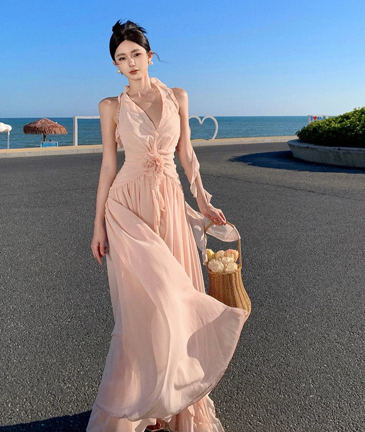 peach pink Ethereal Dress feminine summer dress ethereal essence dress peach pink Ethereal Dress feminine summer dress ethereal essence dress