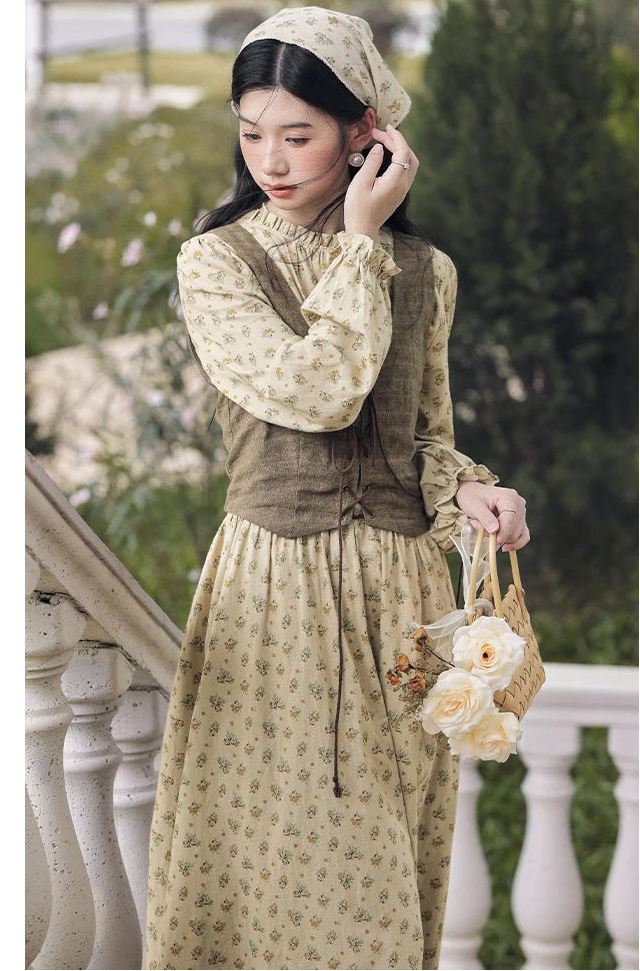The Village Apothecary 3-Piece Cottagecore Village Witch Dress Set