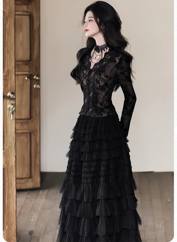 Shadow Flames 3-Piece Romantic Goth Set