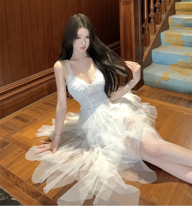 Angel Whispers Angelcore Coquette Dress