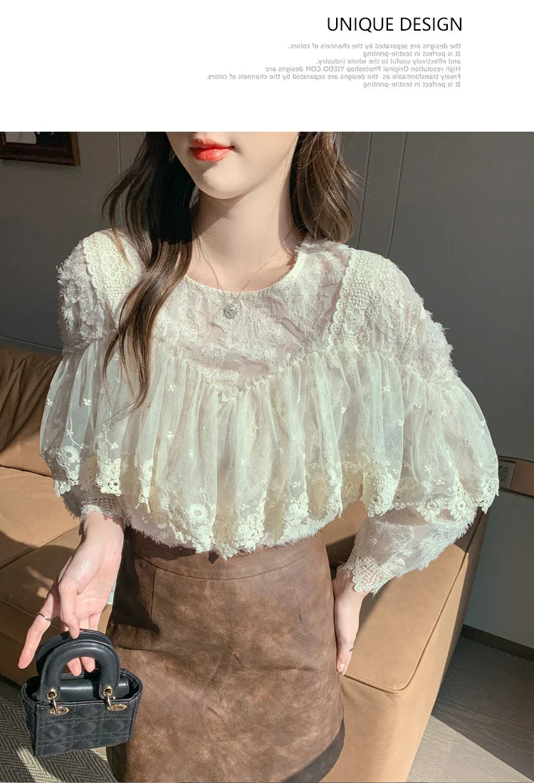 Camie Victorian-style Lace Blouse