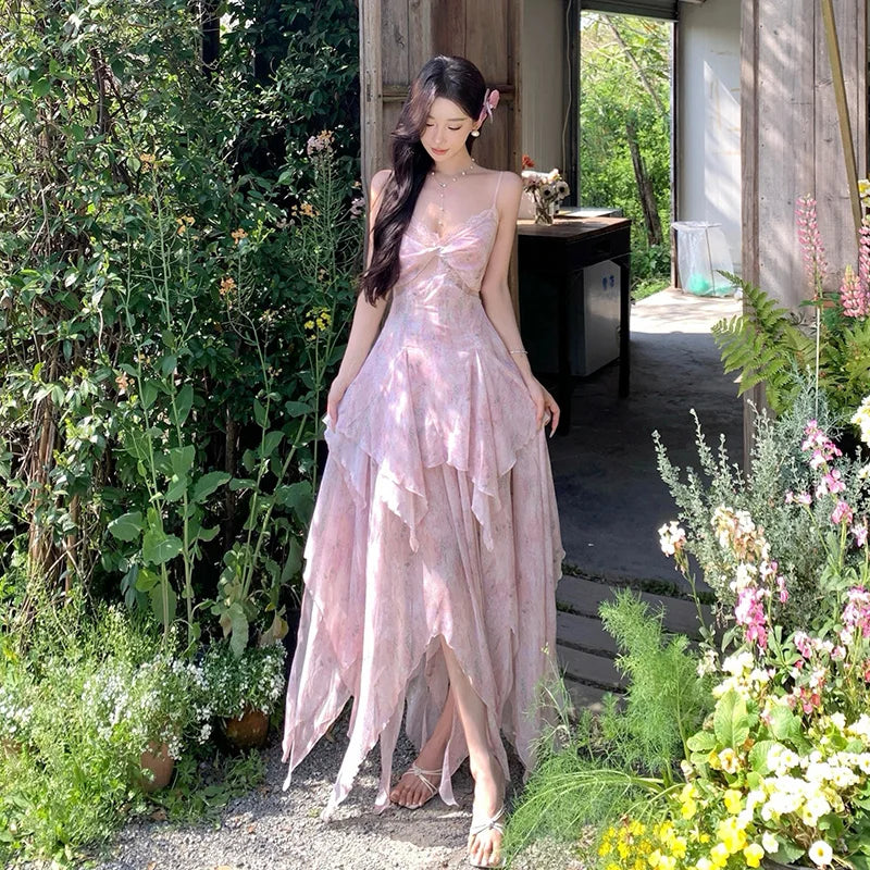 Pink Ethereal Essence Fairy Dress Fairycore aesthetic ethereal dresses