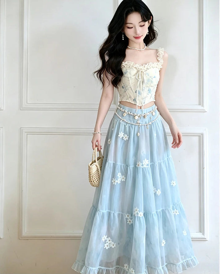 Aphrodite Aura Ethereal Essence Fairycore Princess 2-Piece Set