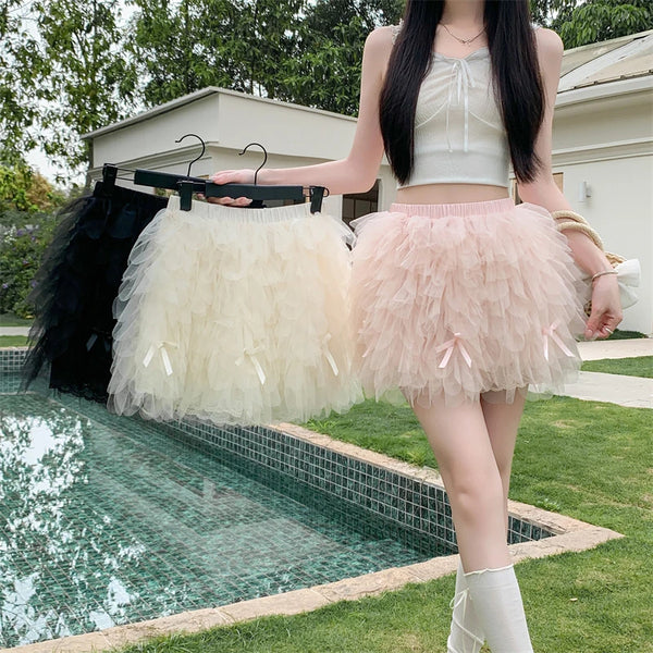 Day-Beam Coquette Mini Skirt