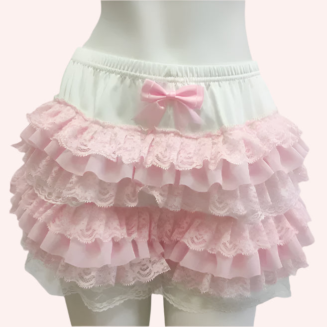 Coquette Style Ruffle Bloomer Shorts Dollette Style