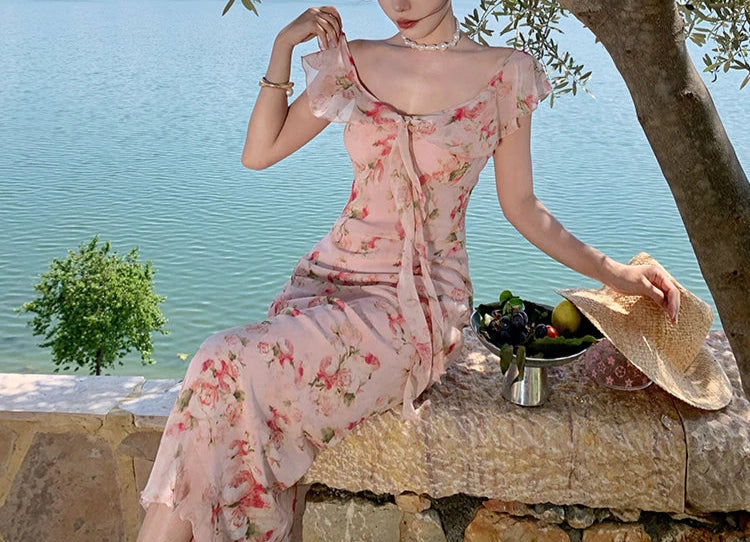 Island Rose Floral Cottage Fairy Dress