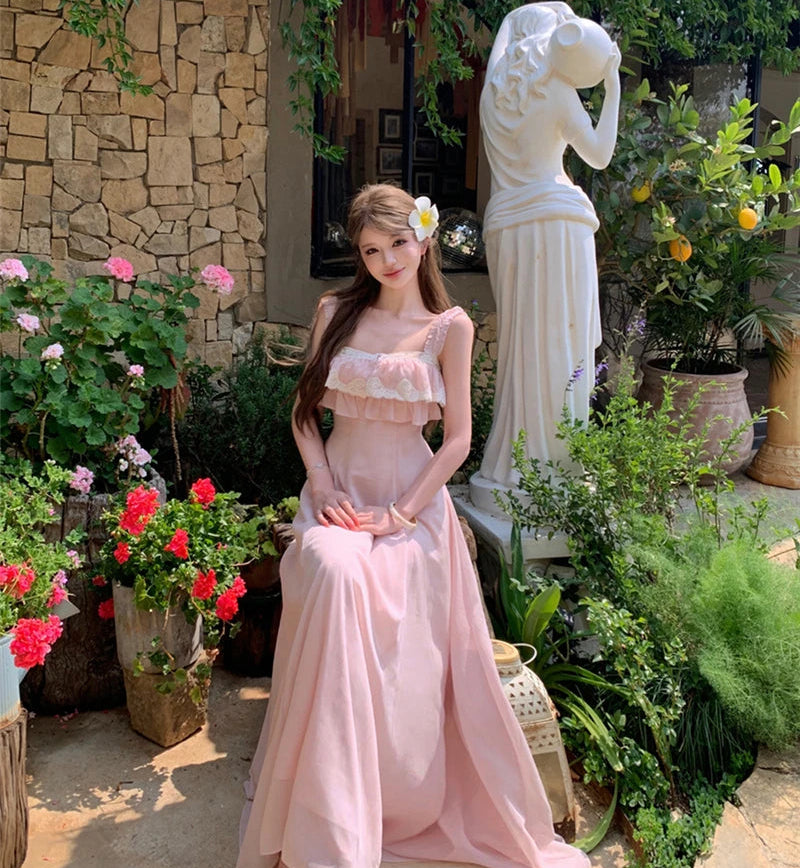 Pink Coquette Dress pink vintage dress romantic vintage coquette dress Pink Coquette Dress pink vintage dress romantic vintage coquette dress