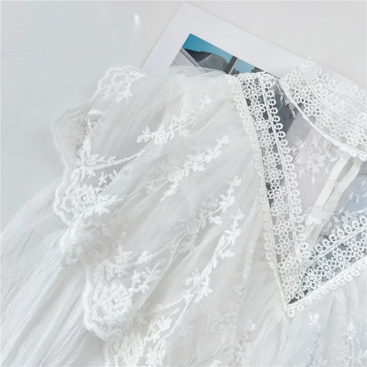 Berline Victorian-Style White Lace Dress