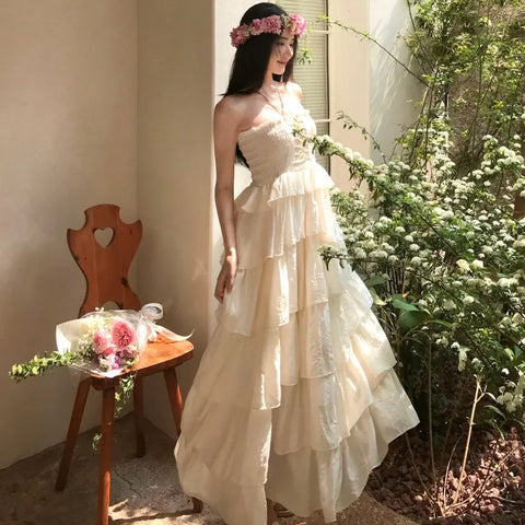 Lotus Wings Ruffle Coquette Dress