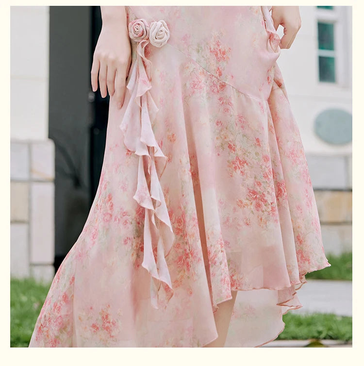 Honey Vine Vintage-Floral Ethereal Essence Dress