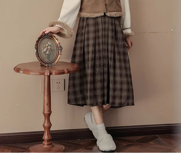 Plaid Vintage Academia Skirt